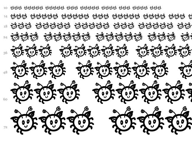 Cuddlebugs font waterfall